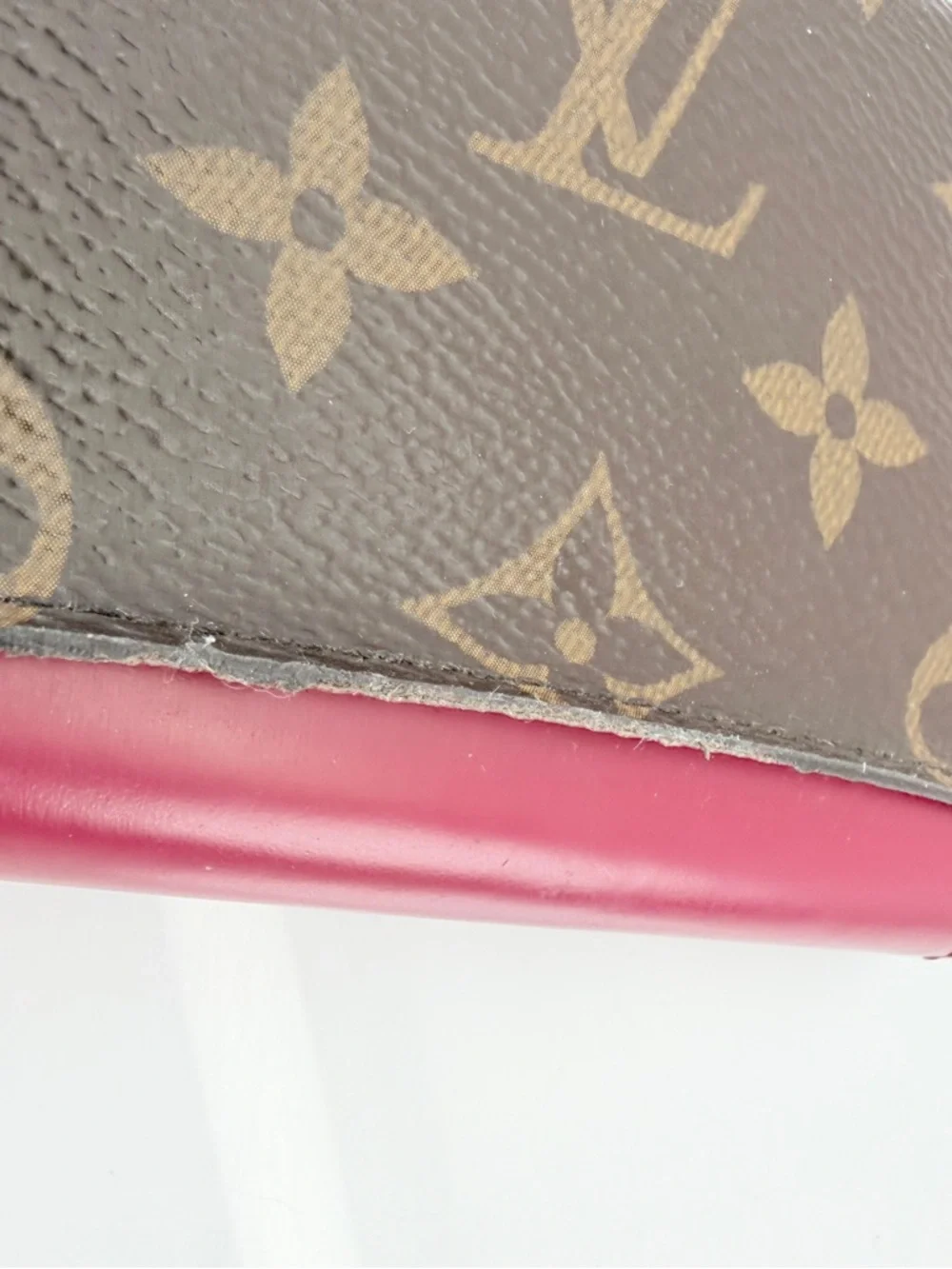 Louis Vuitton Brown Zoe Fushcia Monogram Wallet